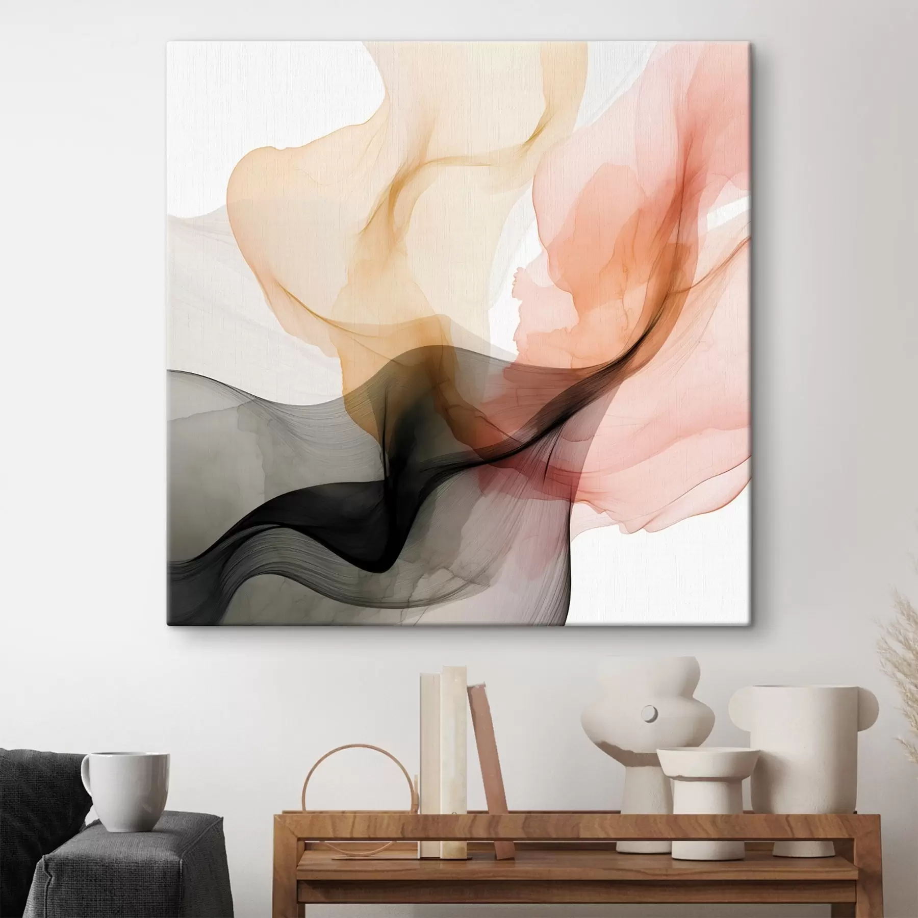 Glezna Koraļļu un pelēkā krāsa delikātā stilā s46333