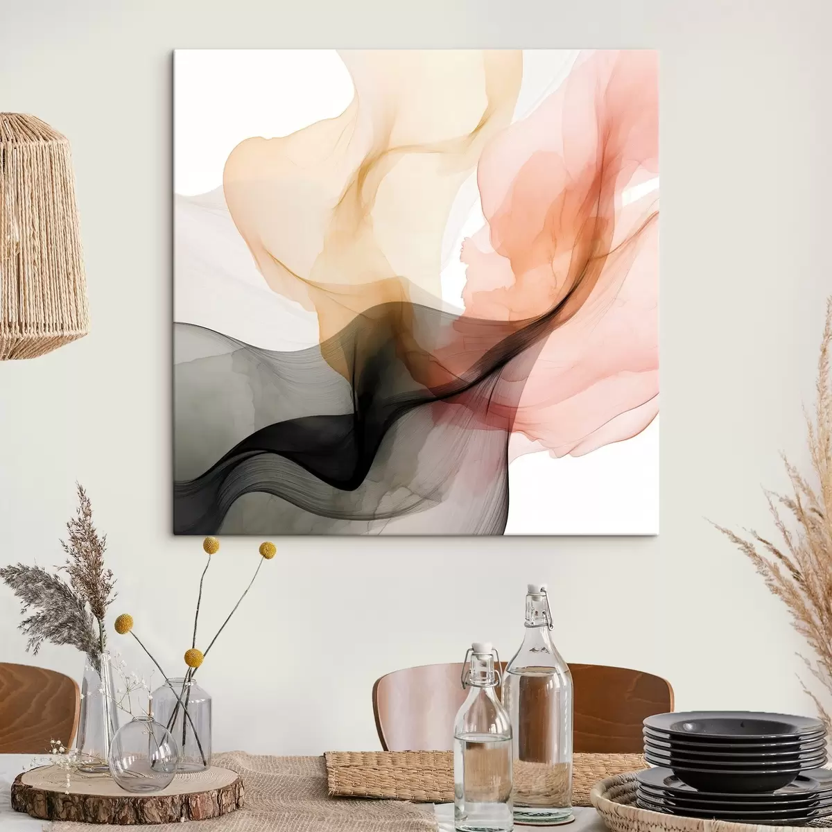 Glezna Koraļļu un pelēkā krāsa delikātā stilā s46333