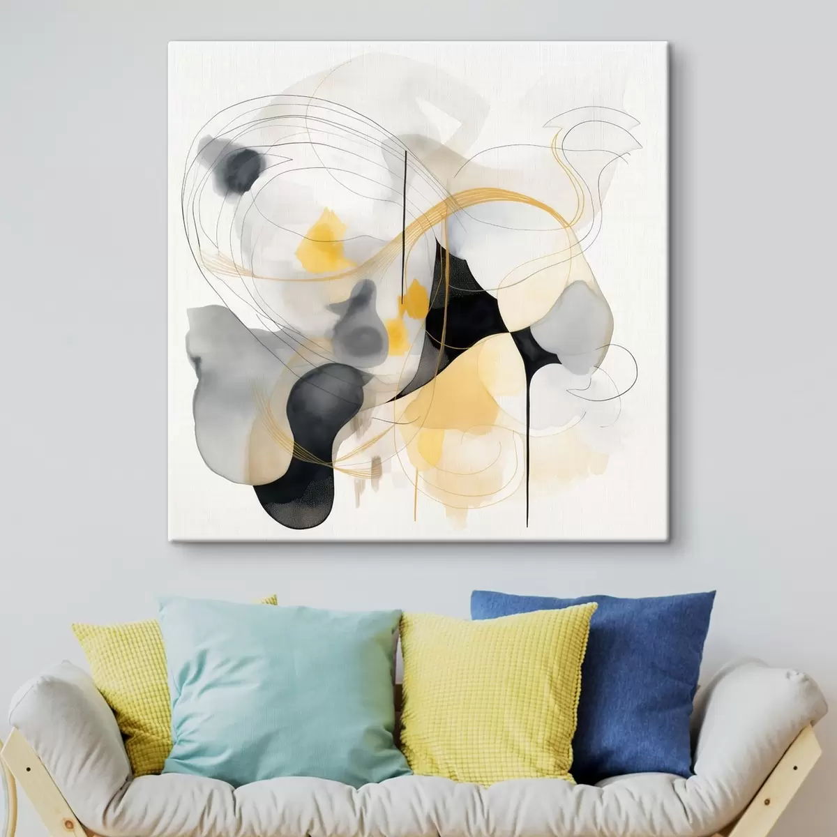 Glezna Haotiskas līnijas un plankumi modernā stilā s46335