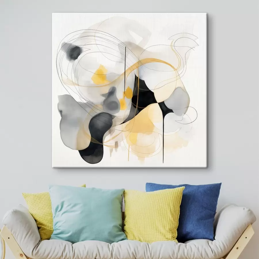 Glezna Haotiskas līnijas un plankumi modernā stilā s46335