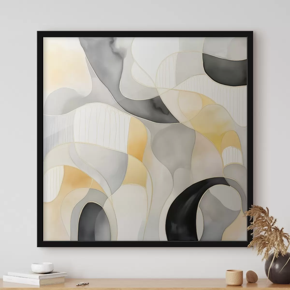 Plakāts Viļņotas formas spirta tintes stilā f46329