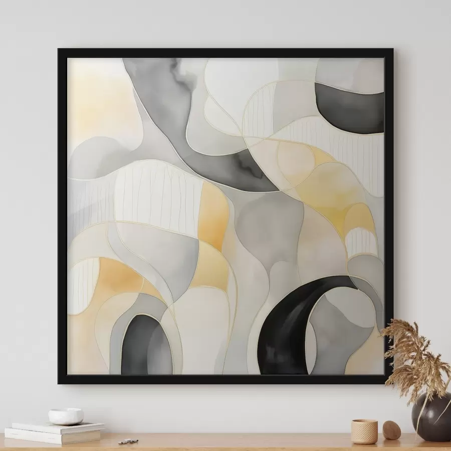 Fototapetes Viļņotas formas spirta tintes stilā f46329