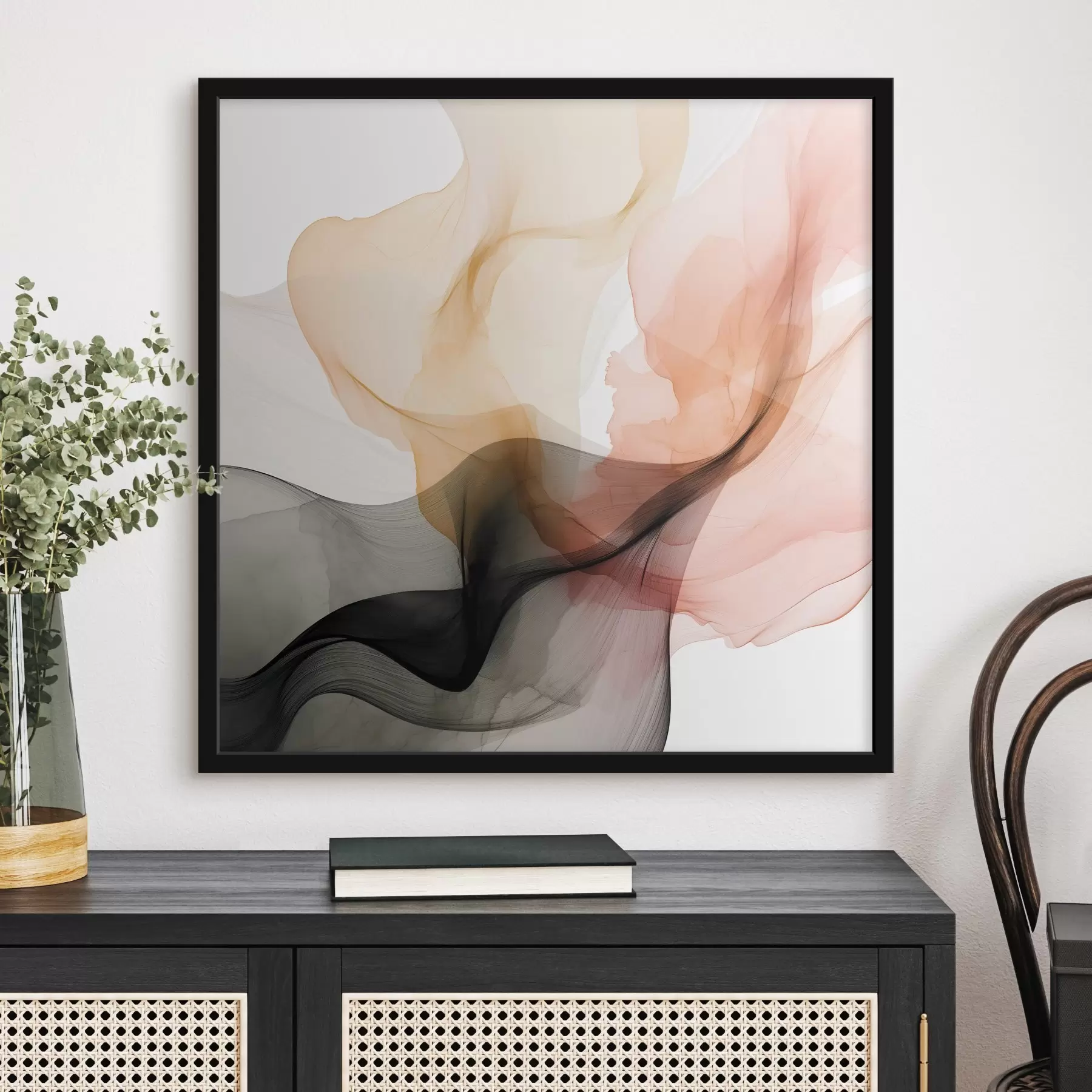 Fototapetes Koraļļu un pelēkā krāsa delikātā stilā f46333