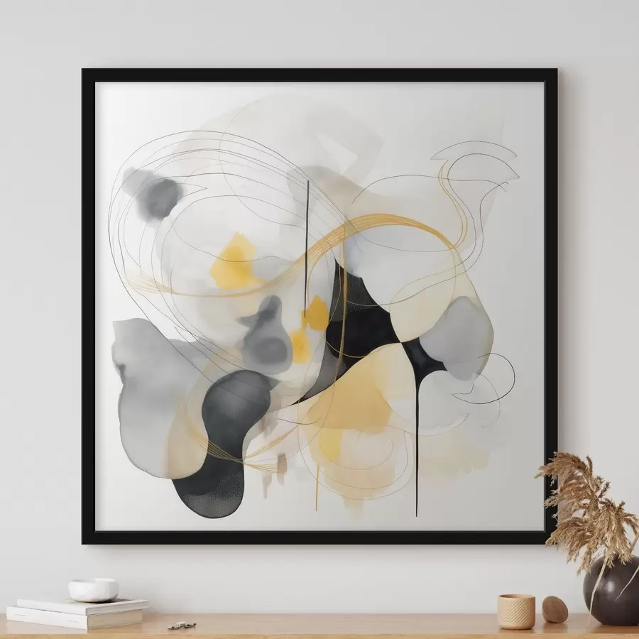 Fototapetes Haotiskas līnijas un plankumi modernā stilā f46335