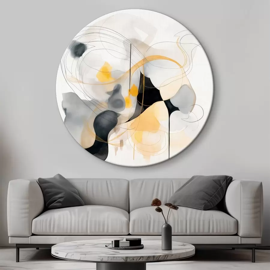 Glezna Haotiskas līnijas un plankumi modernā stilā r46335