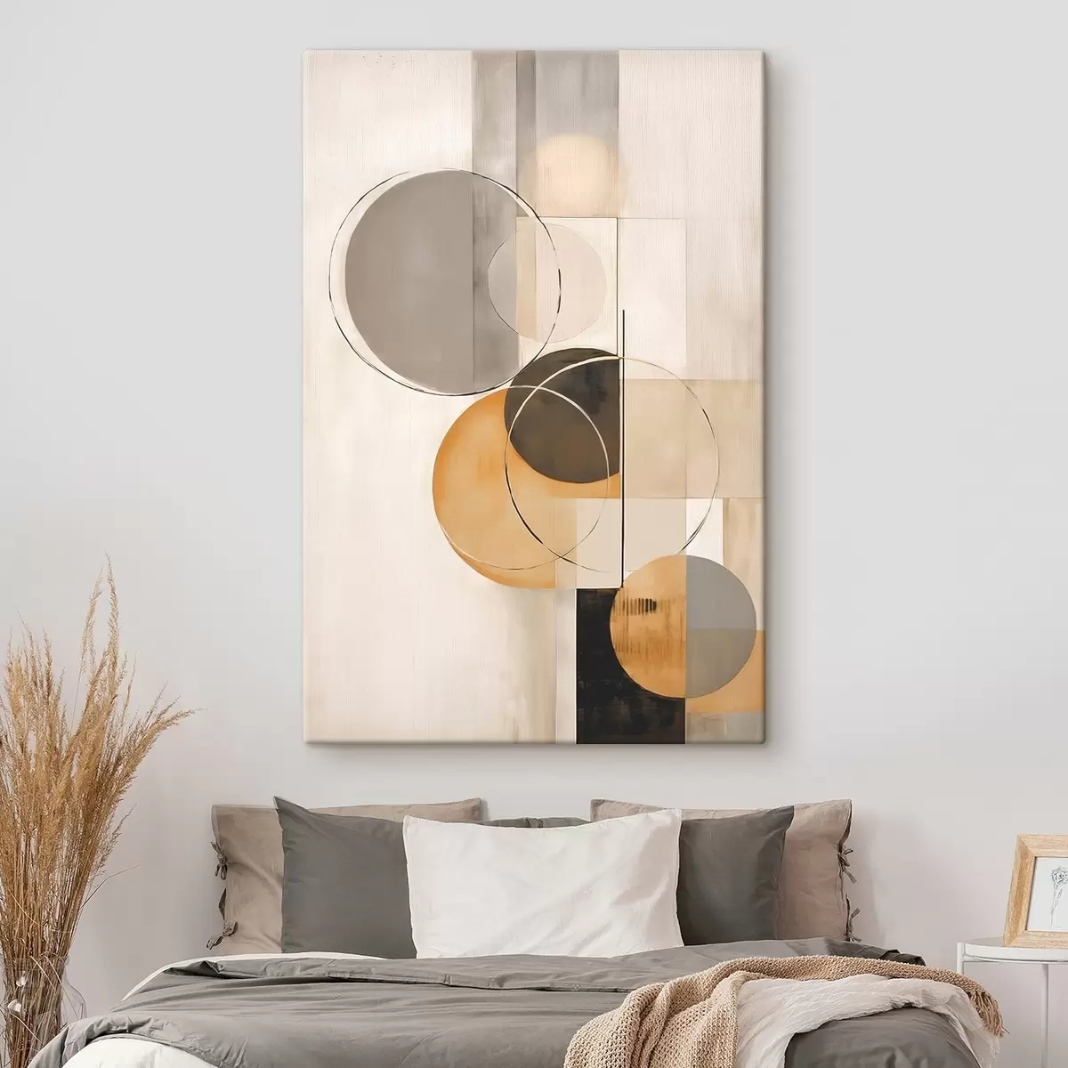 Glezna Ģeometriska abstrakcija ar apļiem s46358