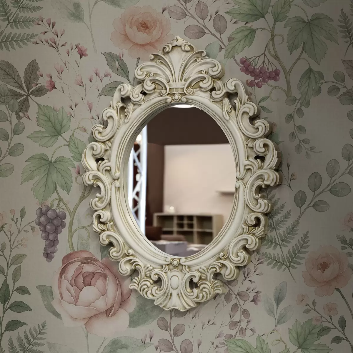 Tapetes Pastelkrāsas dārzs ar rozēm, papardēm un vīnogām a00867