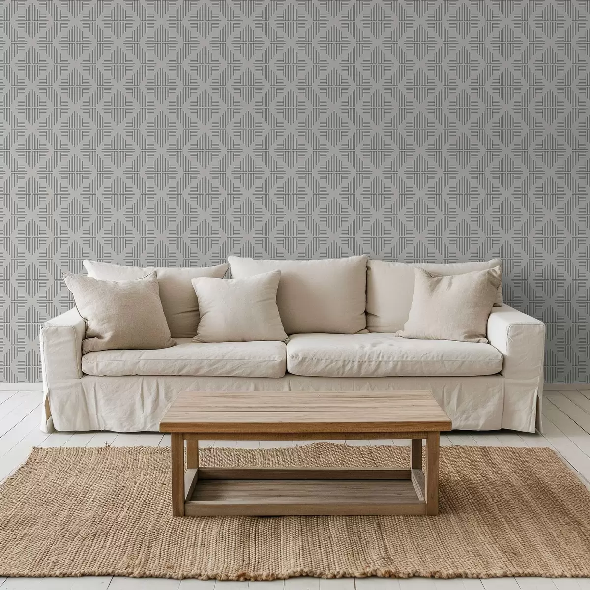 Tapetes Slānekļa līnijas, kas veido pakāpveida kvadrātu uz gaiši pelēkā a00909