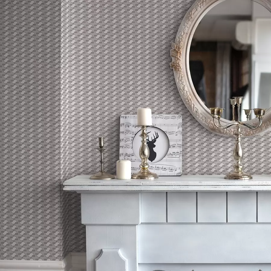 Fototapetes Mauve moduļu flīzes ar savienotiem pusapļiem a00915