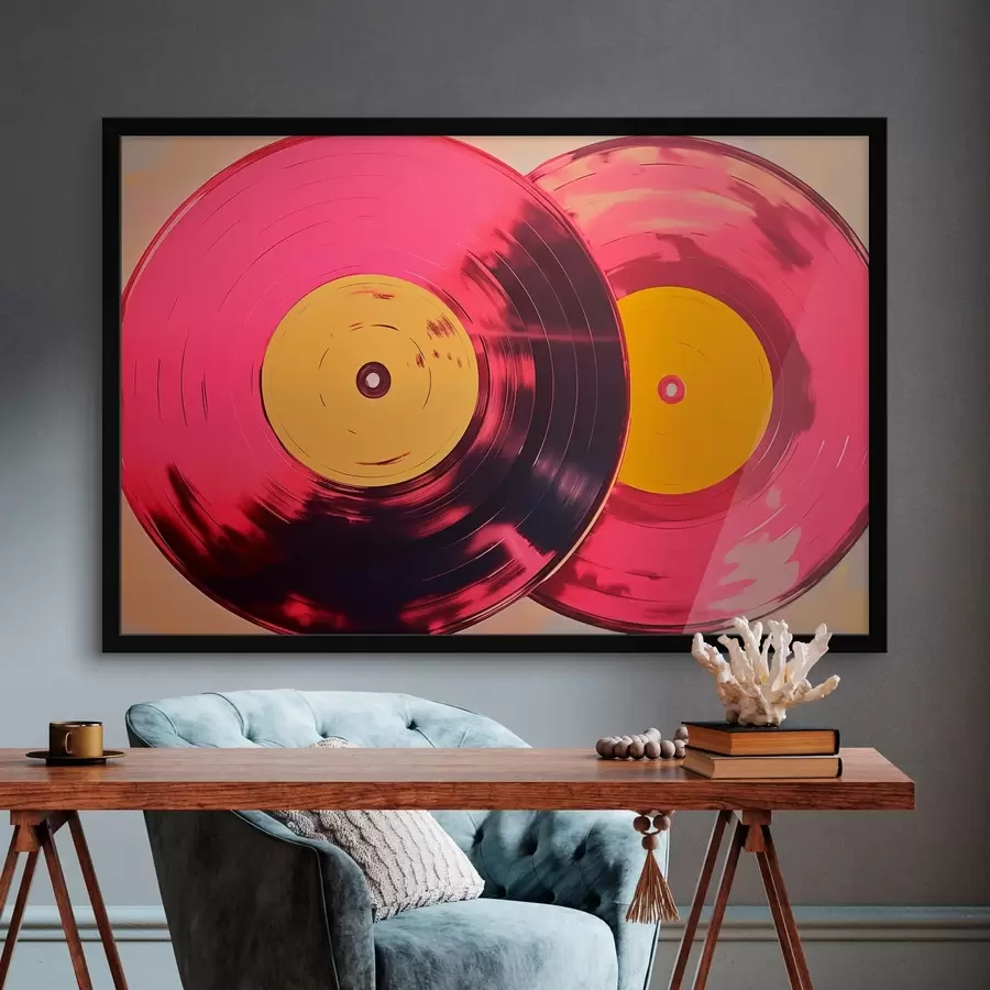 Fototapetes Krāsainas vinila plates f46459