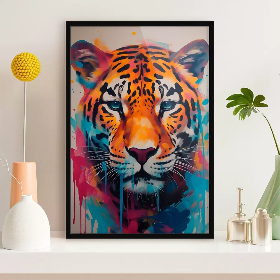 Fototapetes Ielu mākslas stila jaguārs f46476