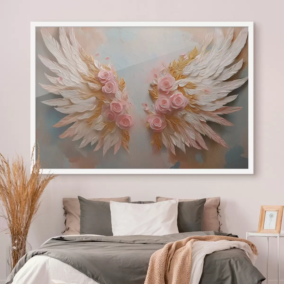 Plakāts Spārni ar dzeltenām un rozā krāsām f46551