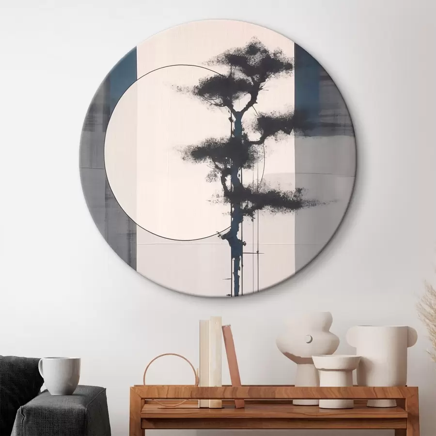 Glezna Abstrakcija. Koks un saule. Japāņu minimālisms r46463