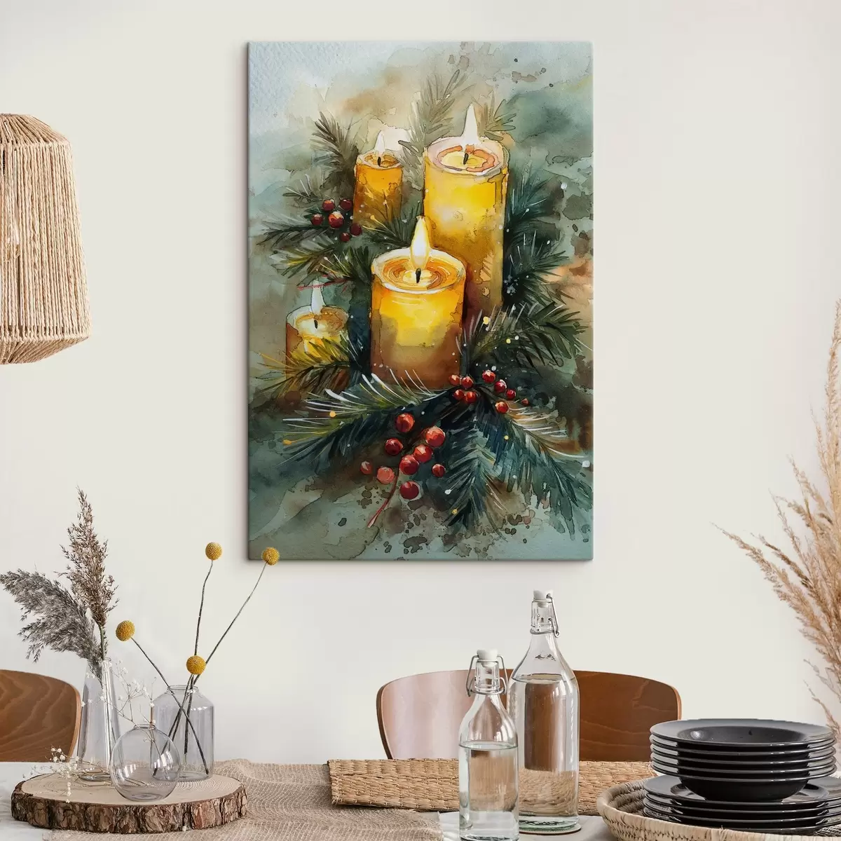 Glezna Ziemassvētku sveces s46585