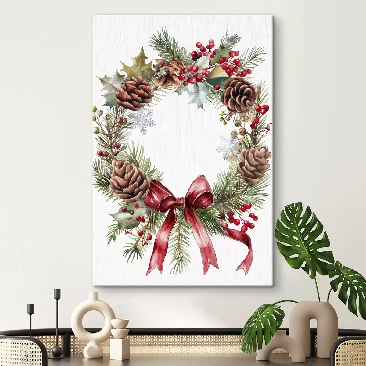 Glezna Ziemassvētku vainags s46601