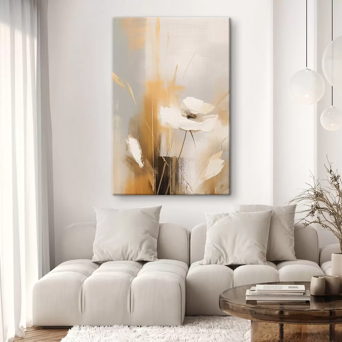 Glezna Abstrakts savvaļas zieds s46453