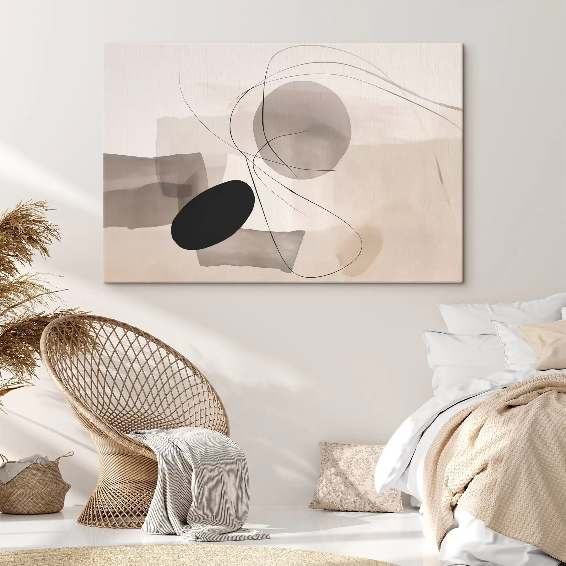 Glezna Abstraktas formas ar līnijām s46455