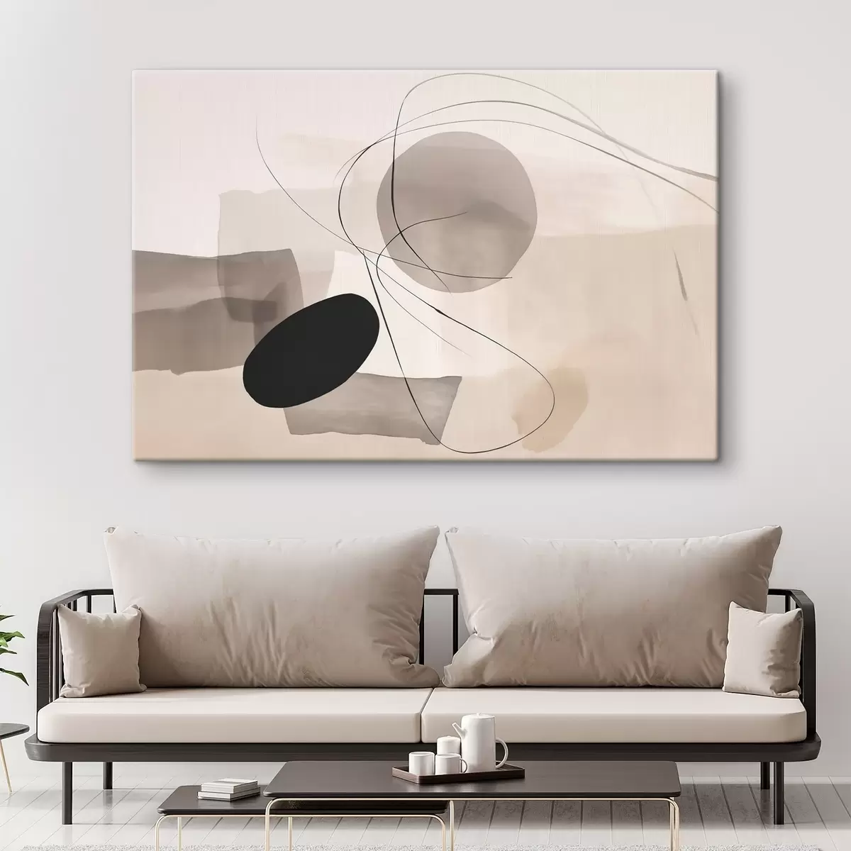 Glezna Abstraktas formas ar līnijām s46455