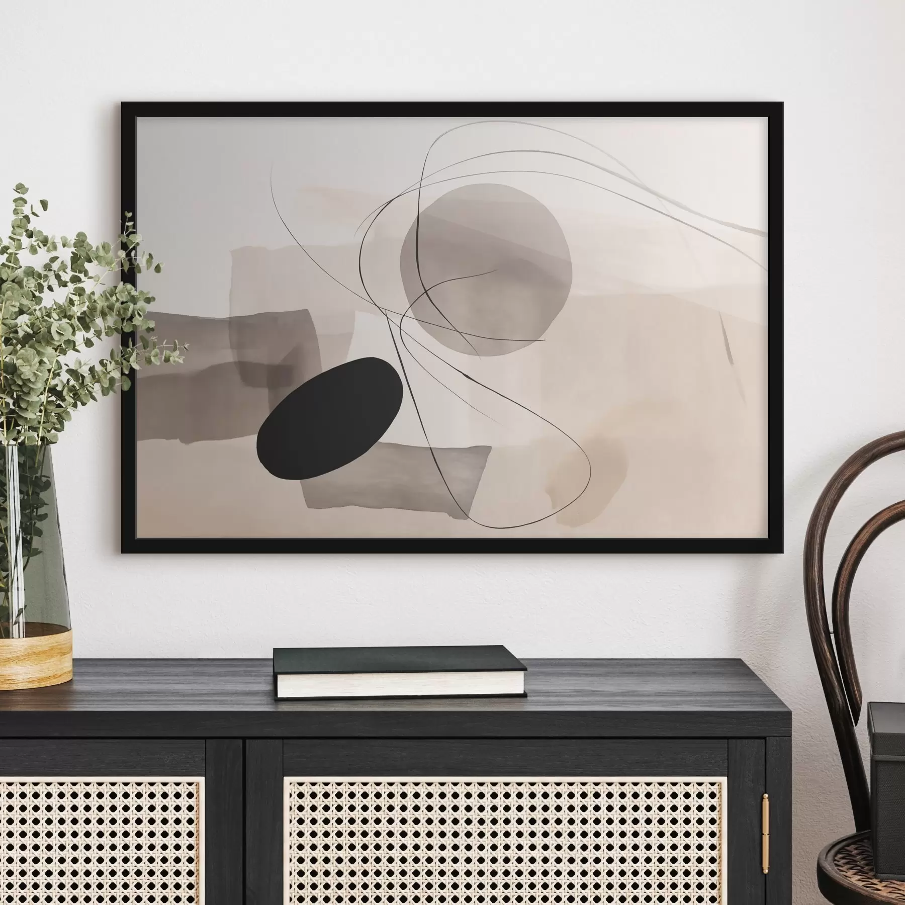 Fototapetes Abstraktas formas ar līnijām f46455