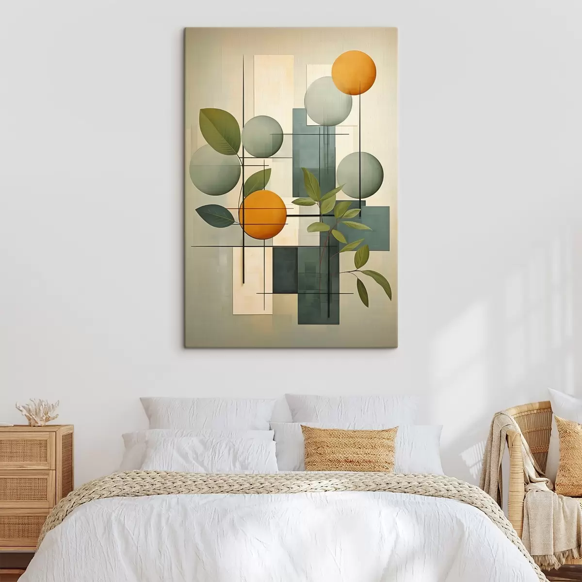 Glezna Ģeometriska abstrakcija ar augiem s46579