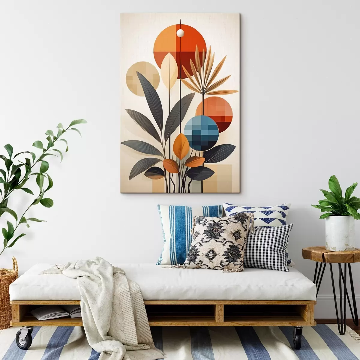 Glezna Abstraktas ģeometriskas augi s46576