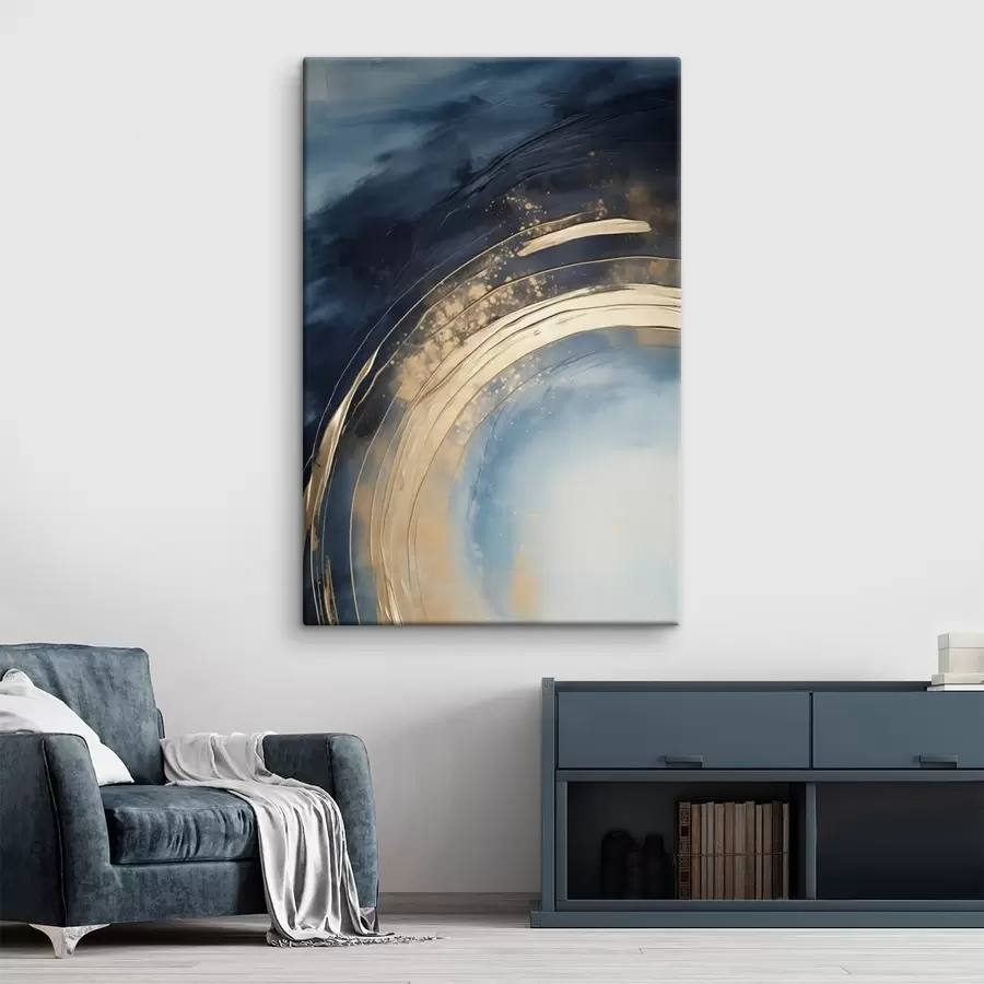 Glezna Plašs gredzens ar gaišu centru un plankumainu glazūru s46488