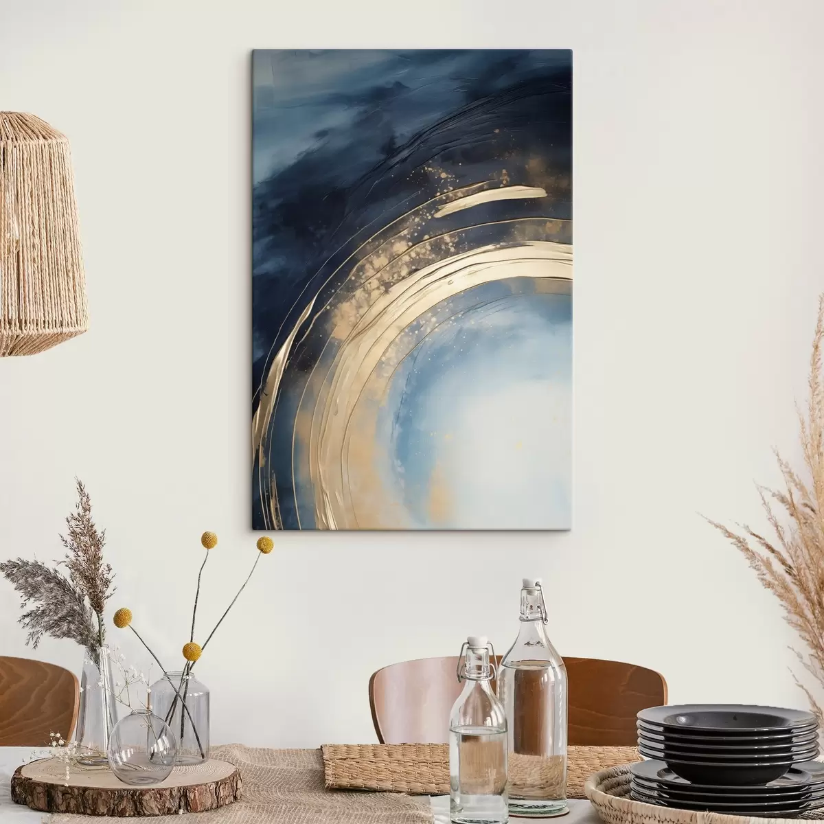 Glezna Plašs gredzens ar gaišu centru un plankumainu glazūru s46488