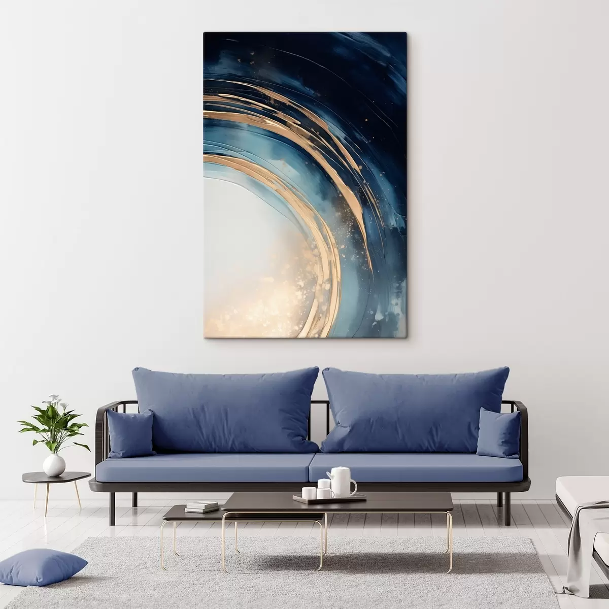 Glezna Šauri slāņveida gredzeni virs bāla horizonta s46489