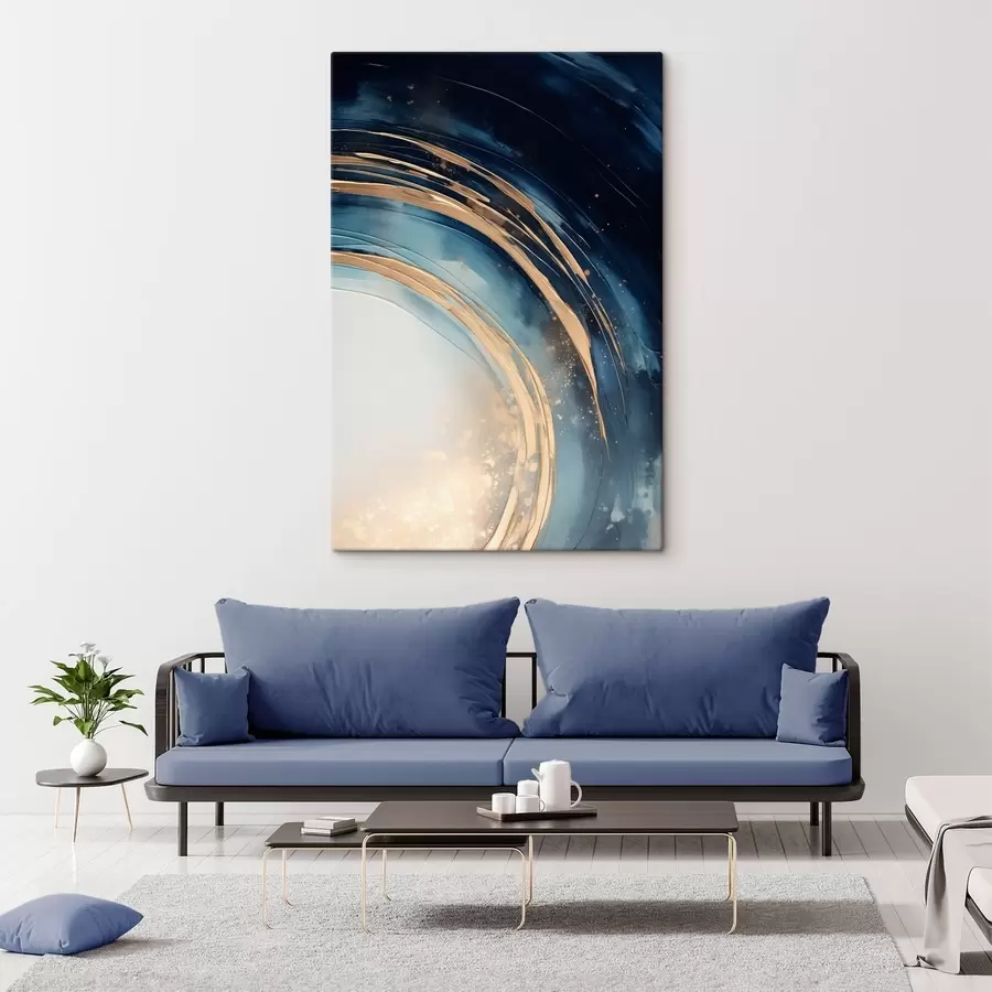 Glezna Šauri slāņveida gredzeni virs bāla horizonta s46489