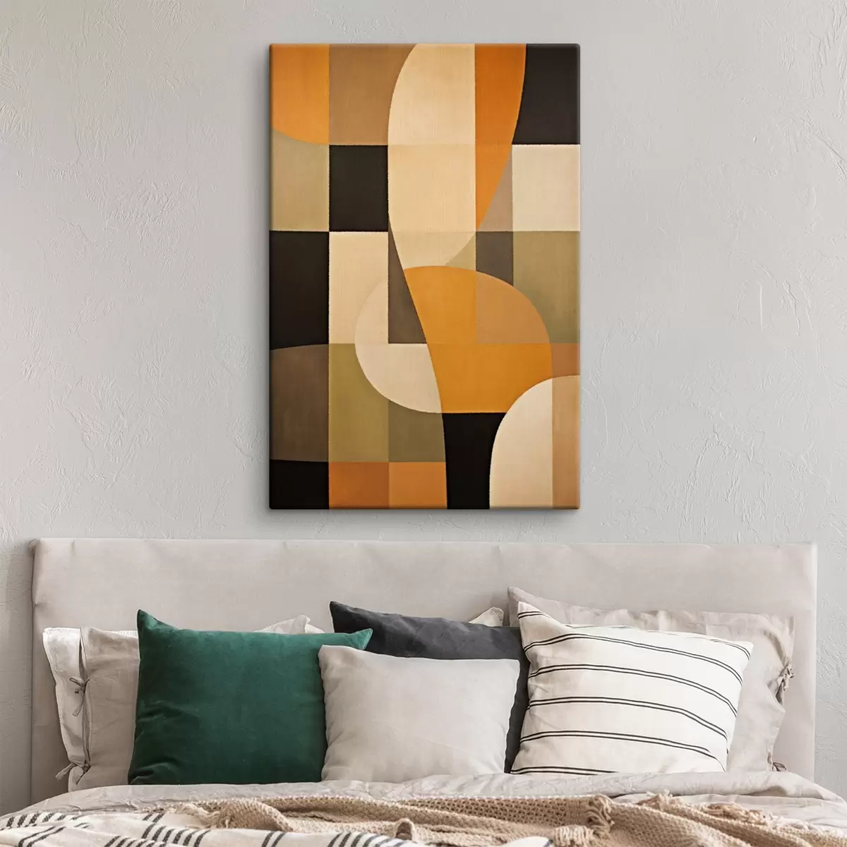 Glezna Līdzīgu taisnstūru mozaīka ar gludu oranžu līkni s46534