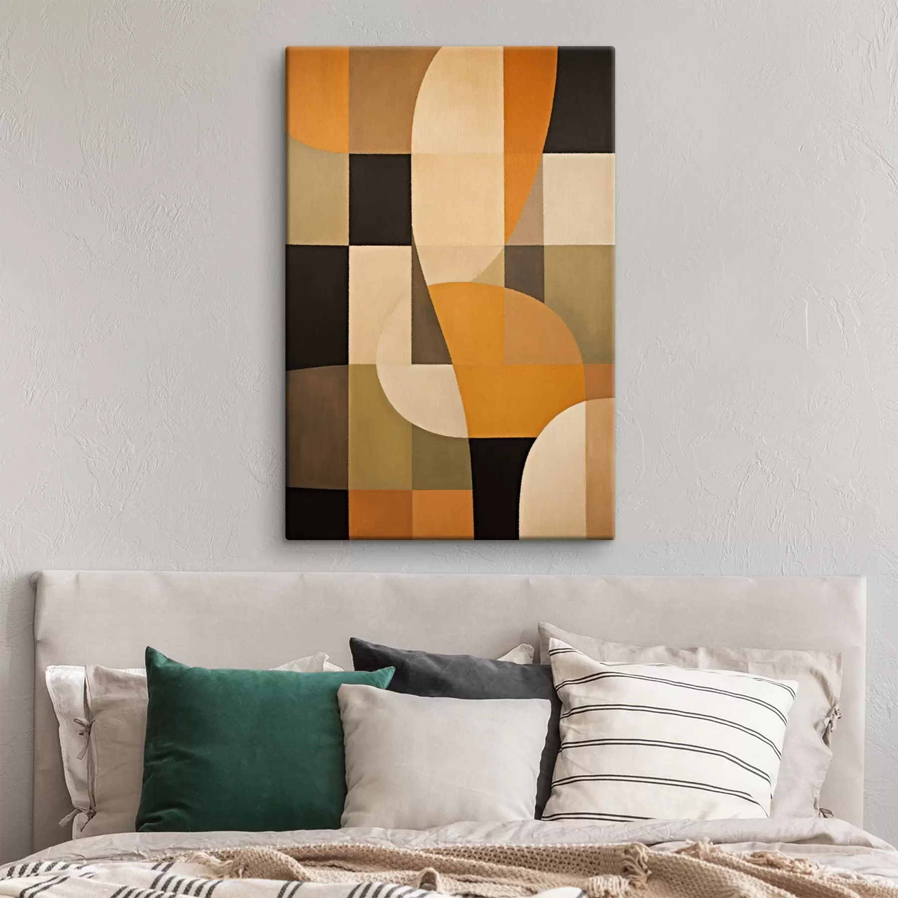 Glezna Līdzīgu taisnstūru mozaīka ar gludu oranžu līkni s46534