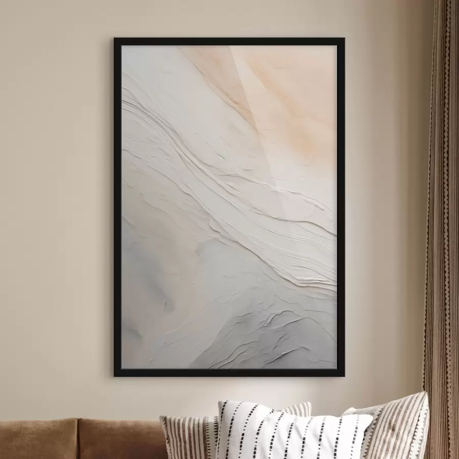 Fototapetes Teksturēts apmetums viļņveida faktūrā maigās ziloņkaula un smilšu toņos f46510