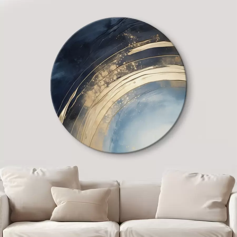 Glezna Plašs gredzens ar gaišu centru un plankumainu glazūru r46488