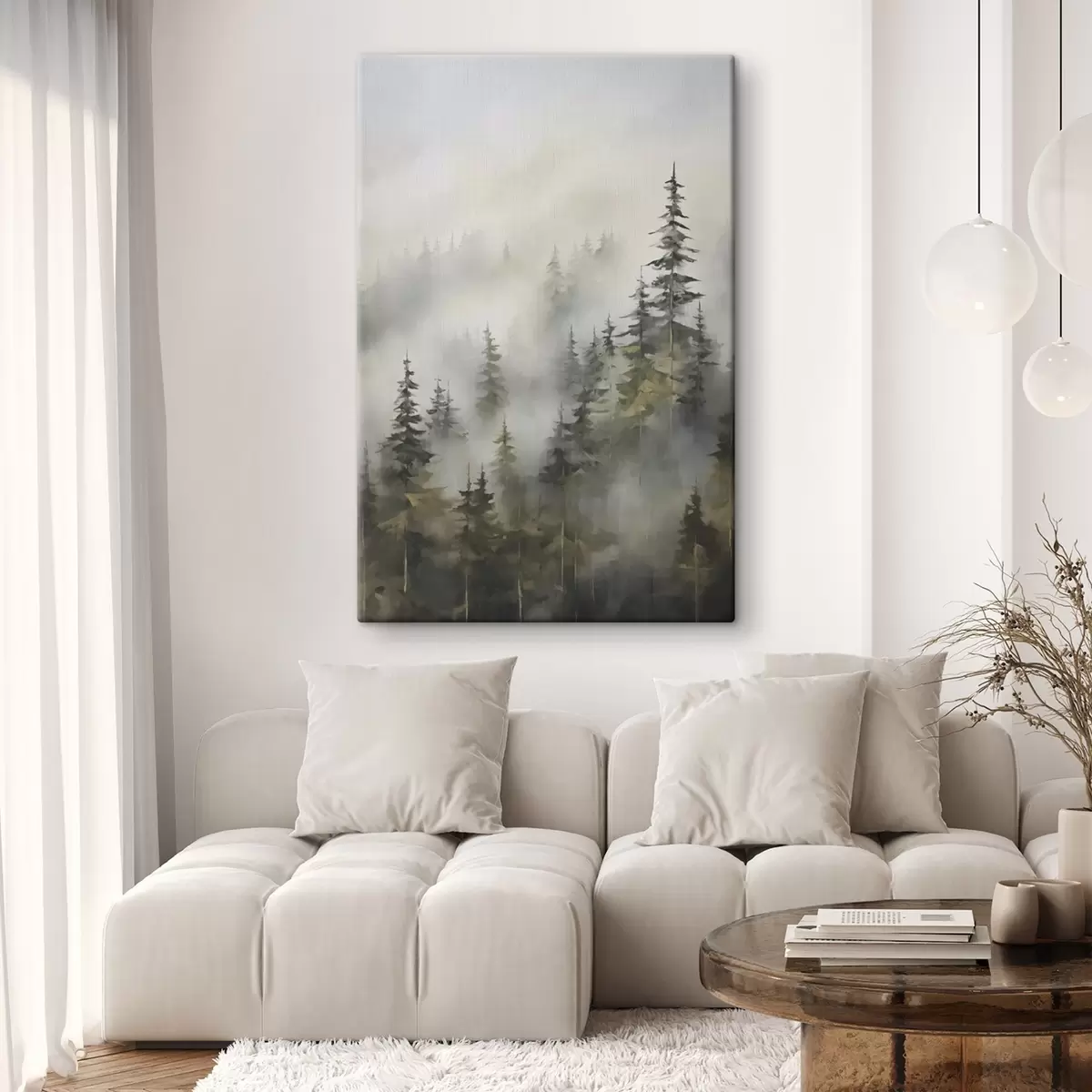 Glezna Mežs miglā gleznas imitācija s46671
