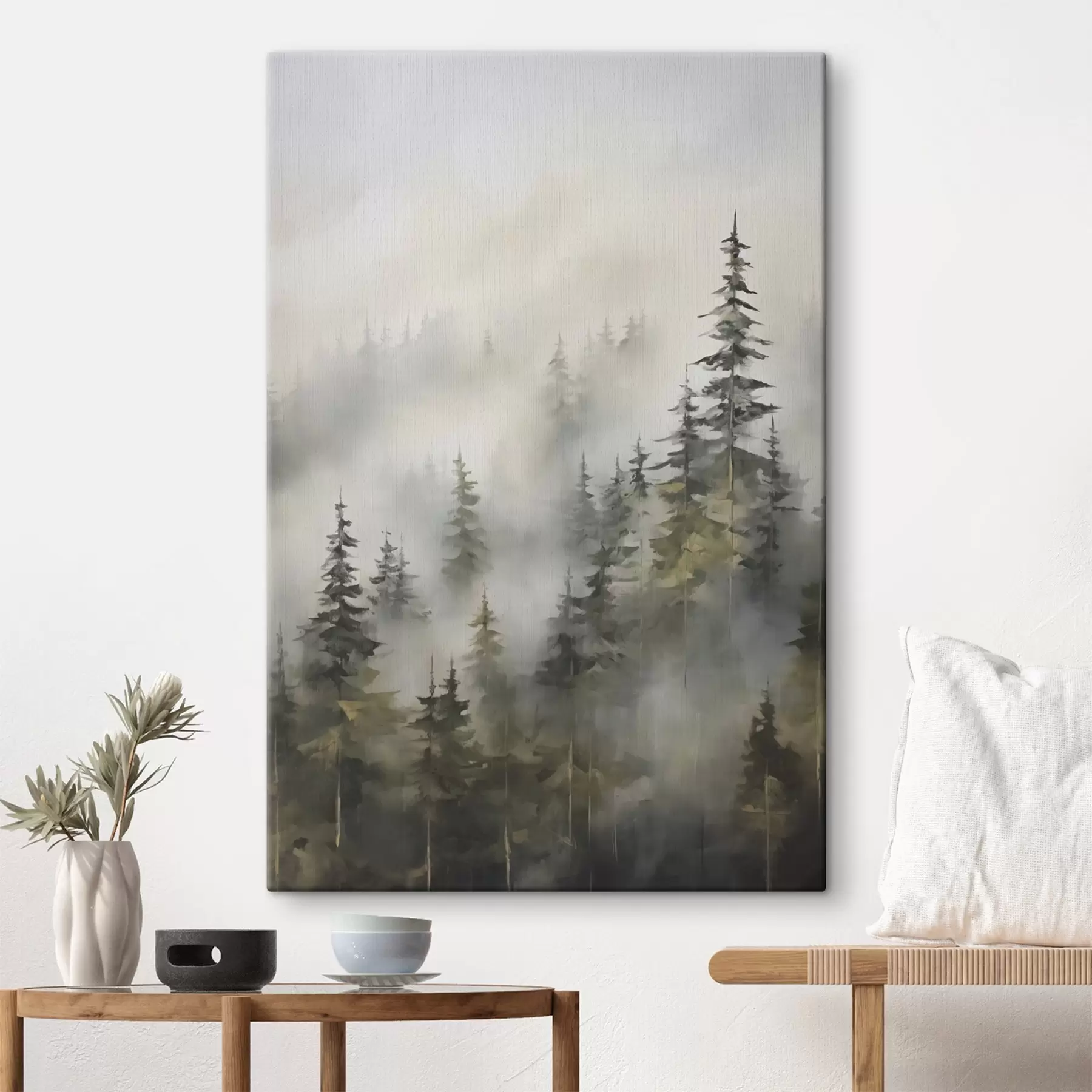 Glezna Mežs miglā gleznas imitācija s46671