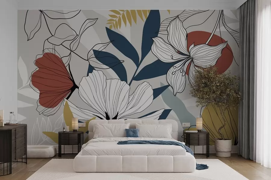 Fototapetes Abstraktie augi un ziedi w04898v1