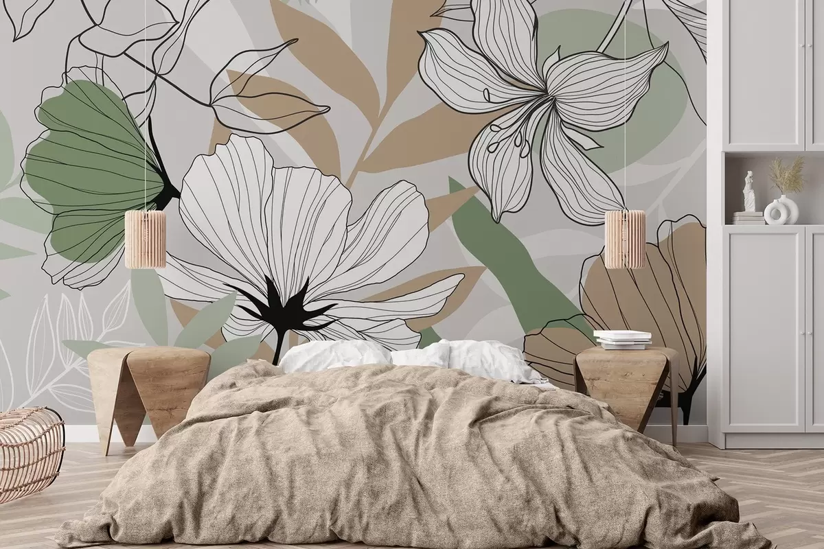 Fototapetes Abstraktie augi un ziedi w04898v2