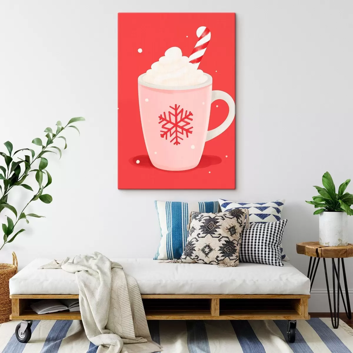 Glezna Ziemassvētku kakao ar krējumu un cukurgailīti s46625