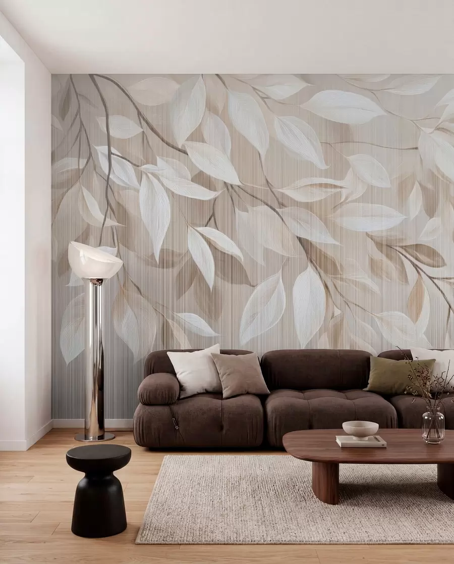 Fototapetes Krēmkrāsas zari no augšas w04903