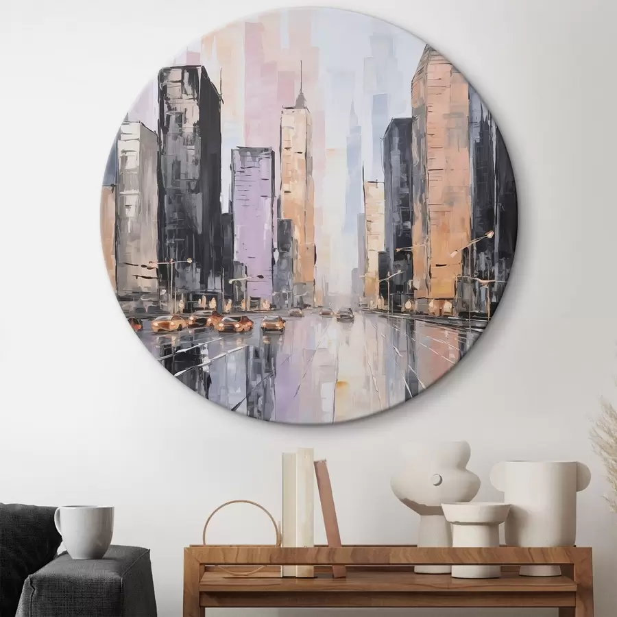 Glezna Abstrakta pilsētas ainavas imitācija glezniecībā r46753