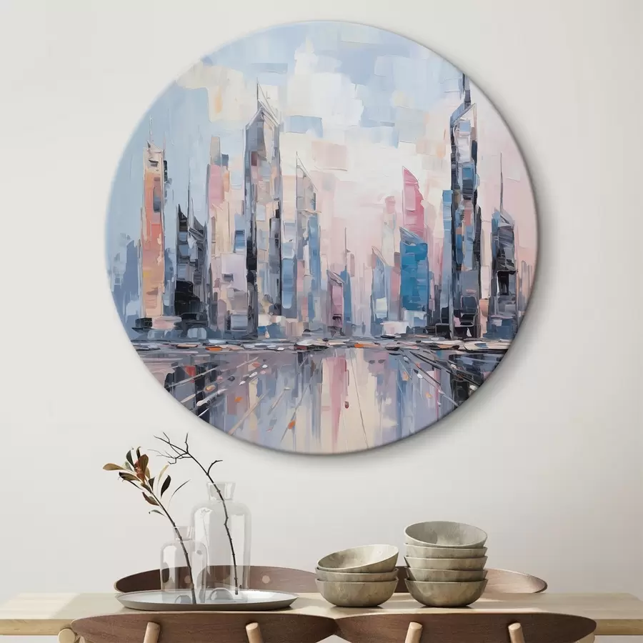 Glezna Abstrakta pilsētas imitācija glezniecībā r46752