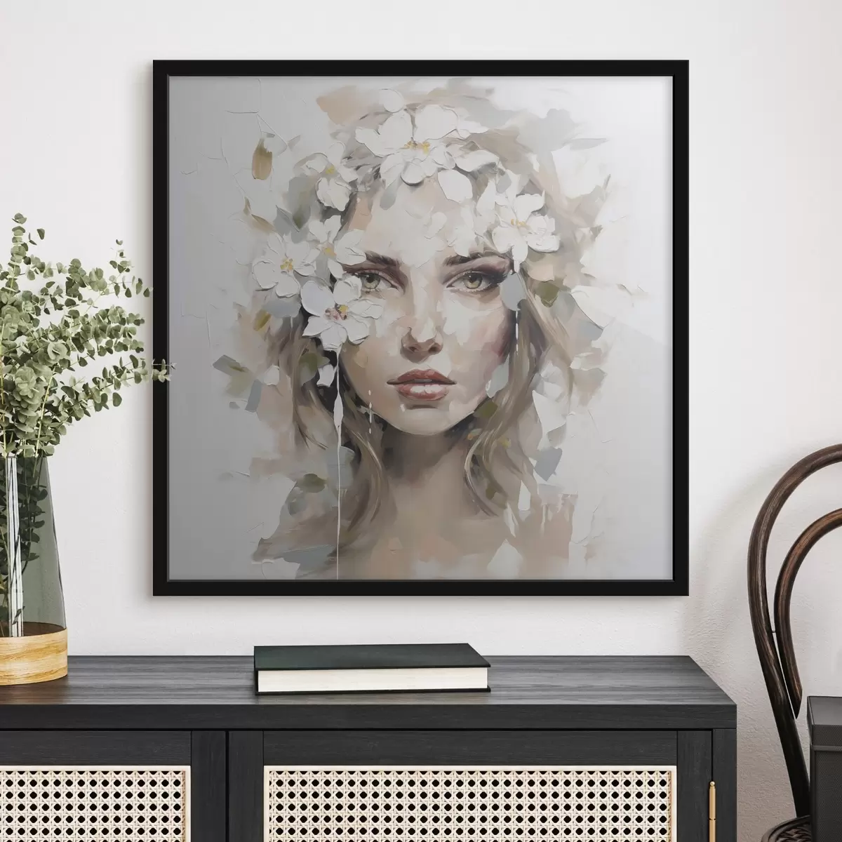 Plakāts Abstraktā portreta glezniecības imitācija f46749