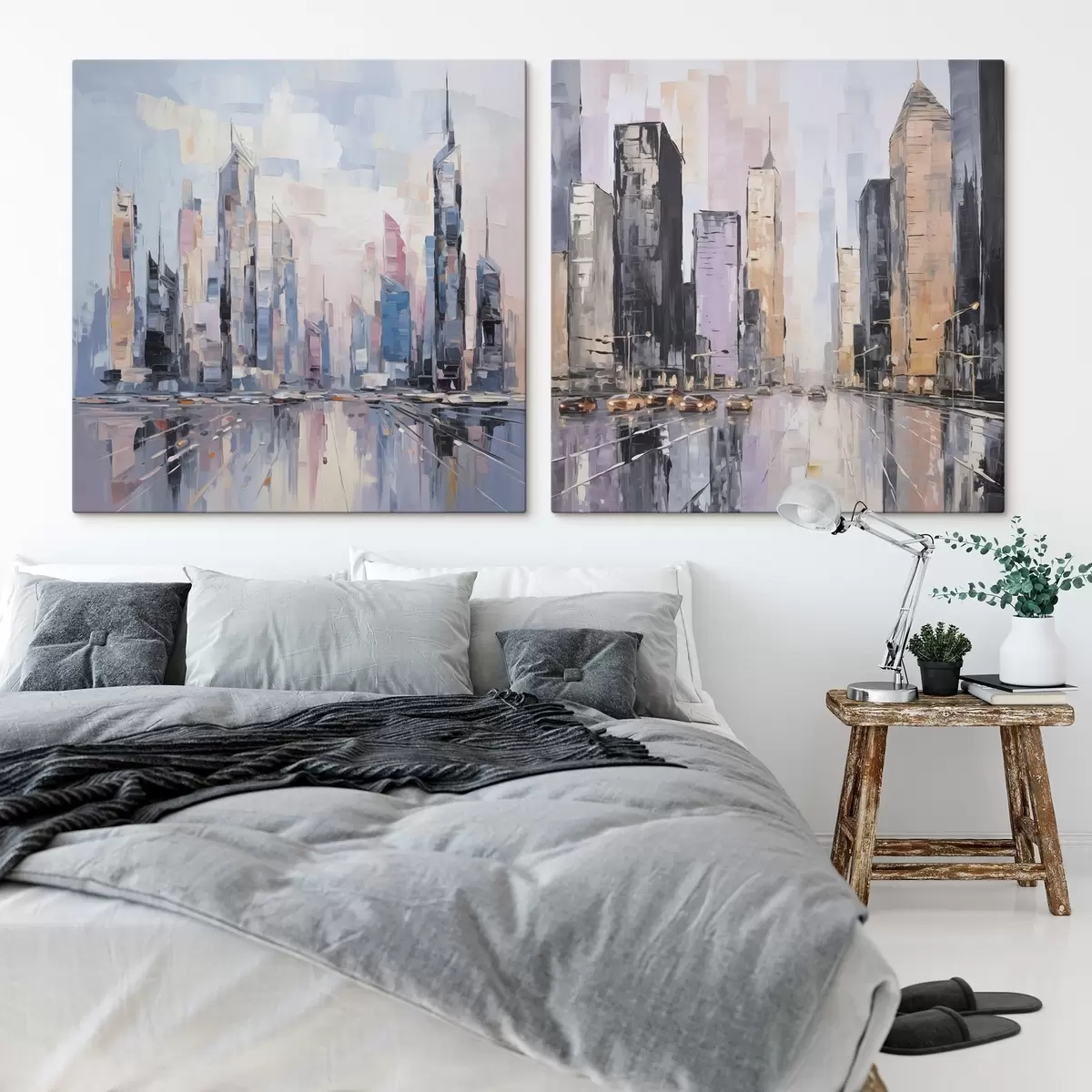 Glezna Abstrakta pilsētas imitācija glezniecībā m01032