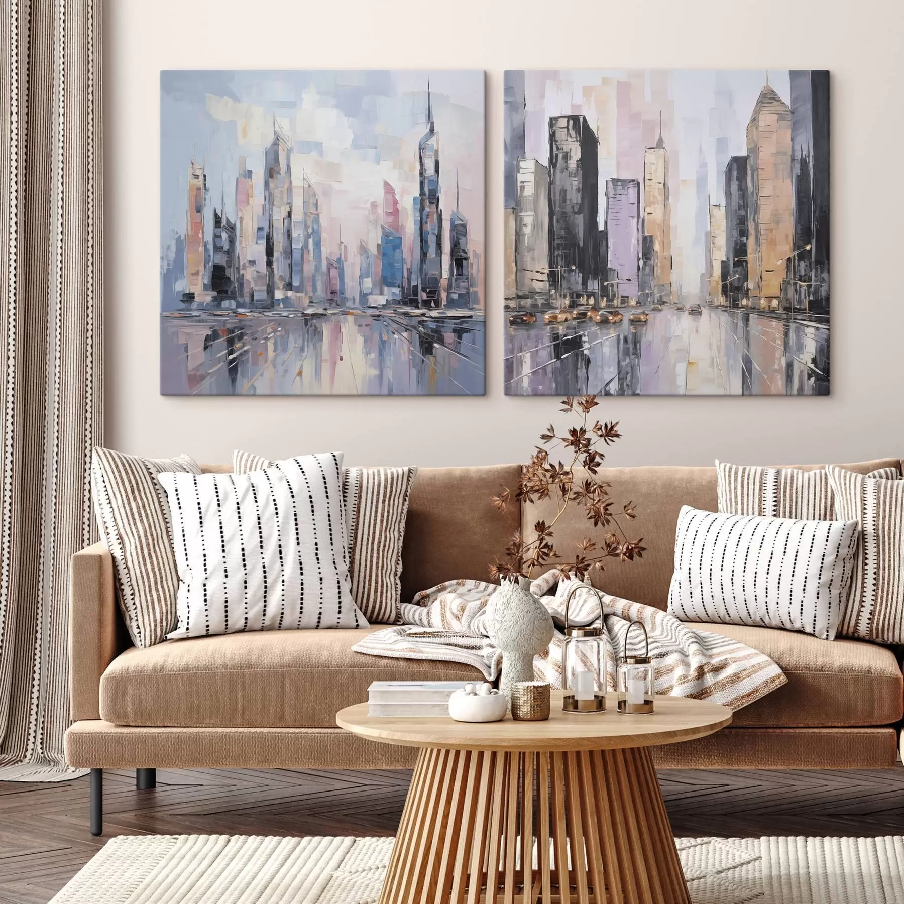 Glezna Abstrakta pilsētas imitācija glezniecībā m01032