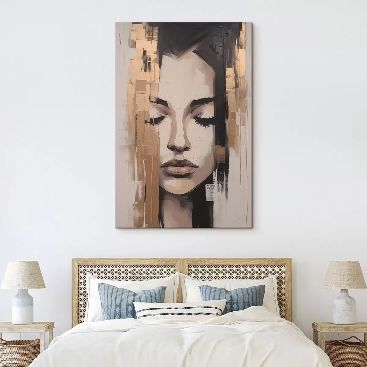 Glezna Sievietes portrets. Abstrakta gleznojuma triepieni s46733