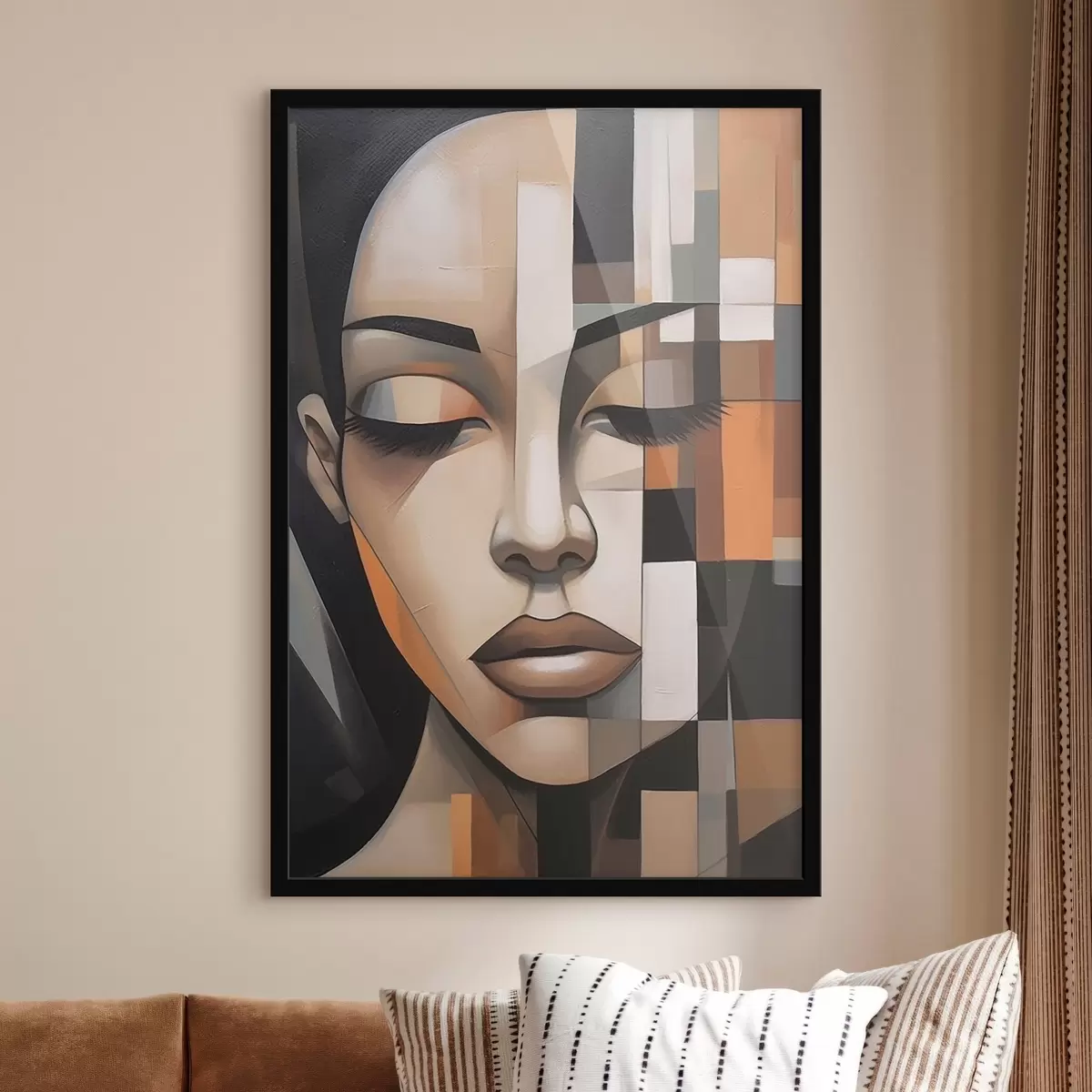 Plakāts Kubisma sieviešu portrets f46731