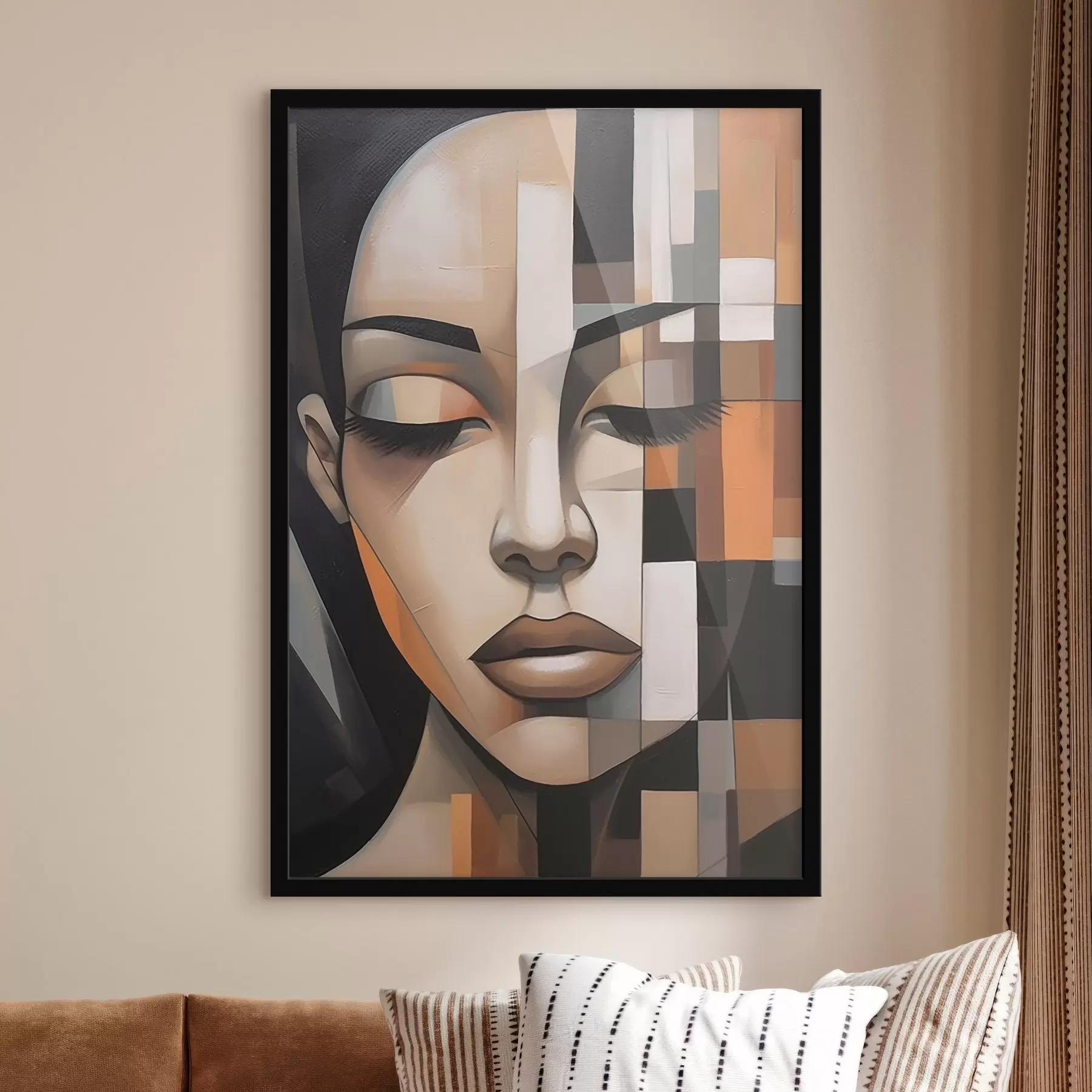 Fototapetes Kubisma sieviešu portrets f46731