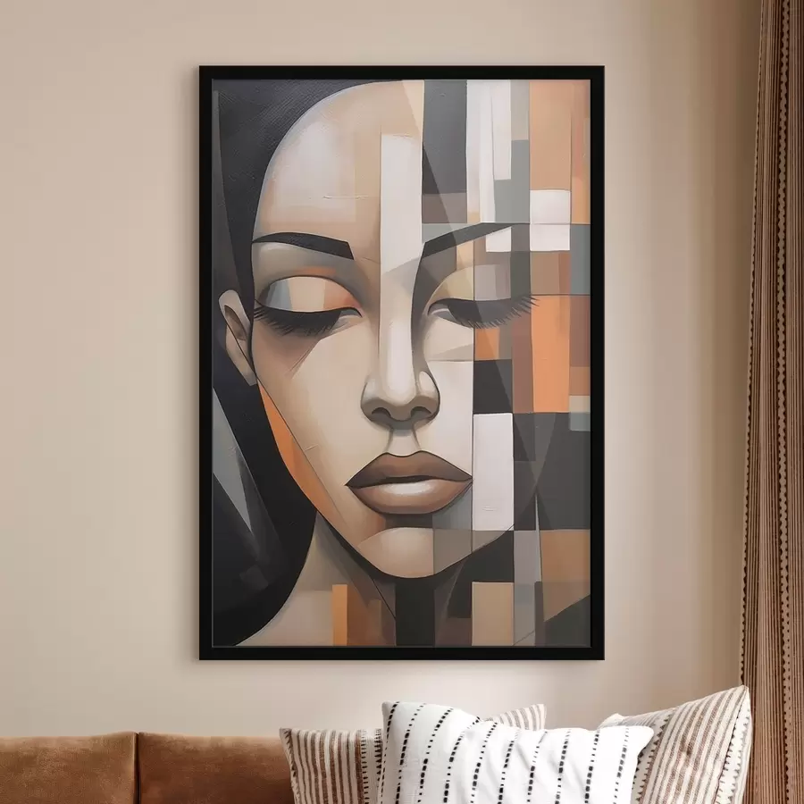 Fototapetes Kubisma sieviešu portrets f46731