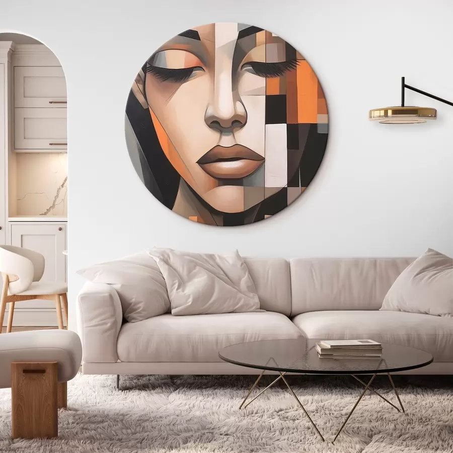 Glezna Kubisma sieviešu portrets r46731