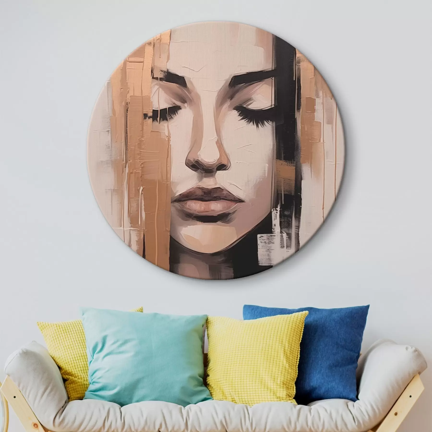 Glezna Sievietes portrets. Abstrakta gleznojuma triepieni r46733